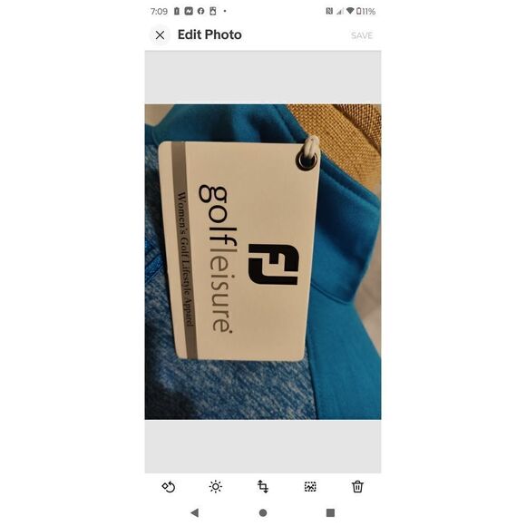 FOOTJOY FJ Women's Brushed Space Dye Mid Layer ELECTRIC BLUE Size Large NWT - Picture 6 of 6